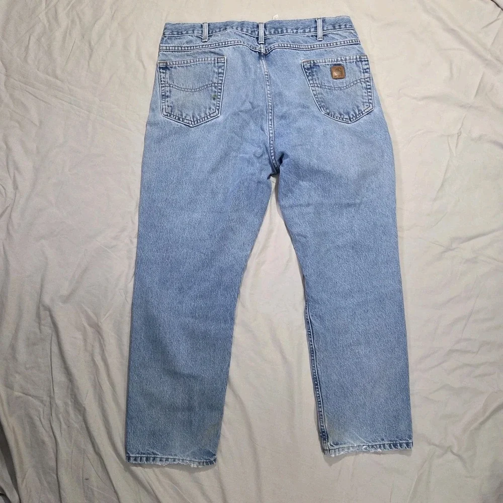 Carhartt B18STW Mens Jeans 42x30 (Fits 40x29) Straight Leg Workwear Denim Pants